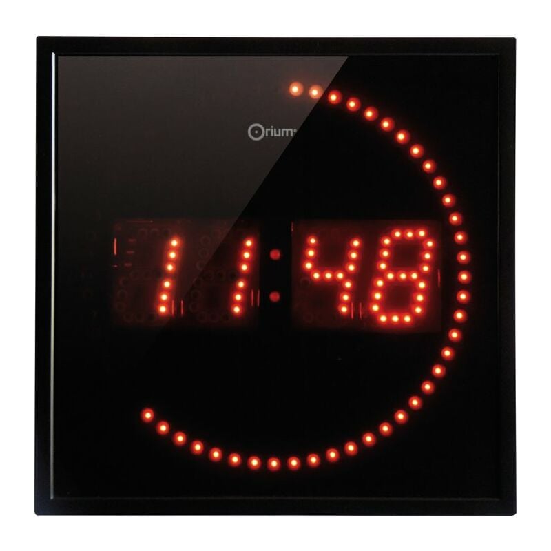 Orium - Horloge à led - studio 2 en 1 - Led rouge - Aluminium - 220 v