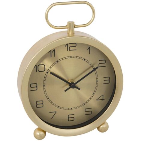 Horloge à poser Irina métal doré H19cm - Atmosphera créateur d'intérieur