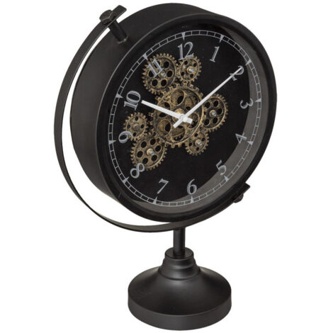 Horloge à Poser Vintage "Luxe" 40cm Noir