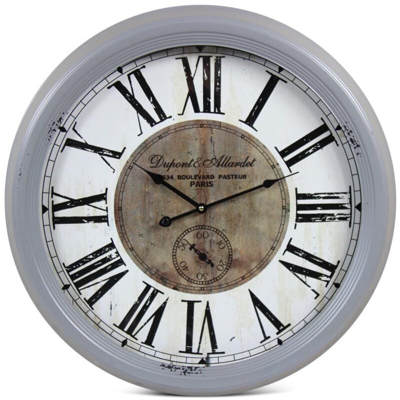 Horloge ancienne murale dupont & allardet - Métal - Gris - Décoration d'Autrefois