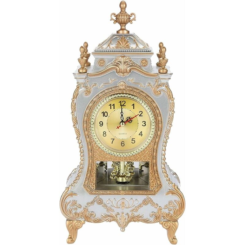 Horloge Antique, Horloge de Table de Style européen, Horloge Murale avec Pendule et carillons pour la décoration intérieure