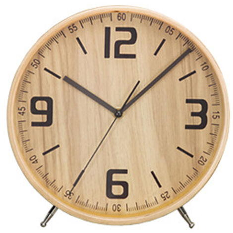 Horloge artistique en bois massif-Couleur bois naturel - convient aux salons, chambres, etc.