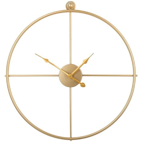 Horloge au Style Minimaliste en Acier Doré Décoratif et Sans Chiffre pour Intérieur Moderne et Glamour Beliani - Doré