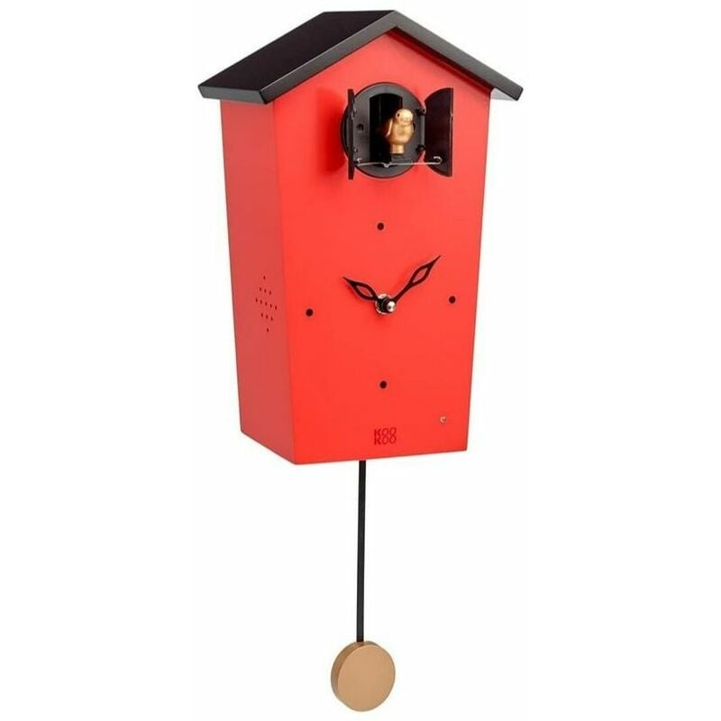 Horloge Birdhouse Chants d'oiseaux Kookoo - Rouge ( Edition Limitée )