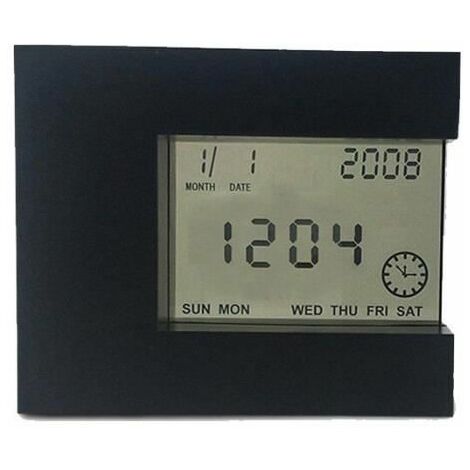 Horloge, Bureau & Table Horloges LCD Calendrier Réveil Numérique Blanc 1pcssalon Chambre