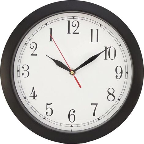 Horloge - CADEAU MAESTRO - Horloge à l'envers - Noir - Rond - Décoration murale