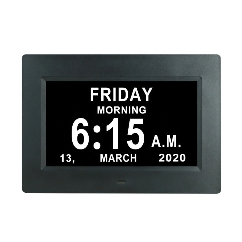 Gabrielle - Horloge calendrier numérique One Piece 7 pouces avec date et heure, horloge Alzheimer pour parents, machine de rappel de médicaments pour