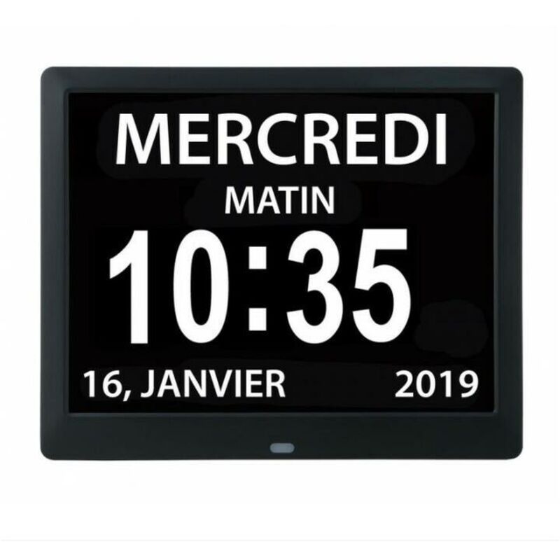 LaBlanc - Horloge calendrier numérique One Piece 7 pouces avec date et heure, horloge Alzheimer pour parents, machine de rappel de médicaments pour