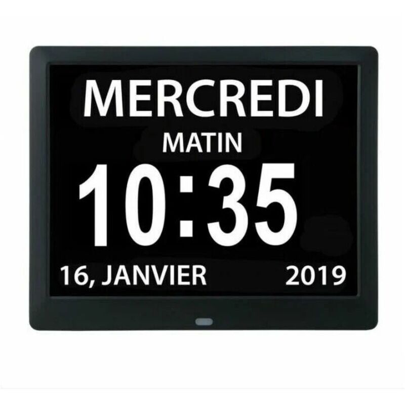 Horloge calendrier numérique One Piece 7 pouces avec date et heure, horloge Alzheimer pour parents, machine de rappel de médicaments pour