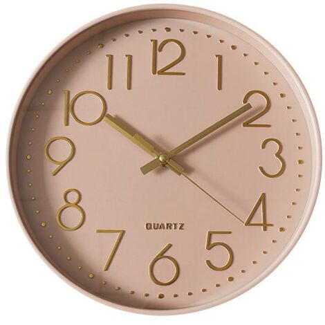 Horloge color block rose 30,5cm