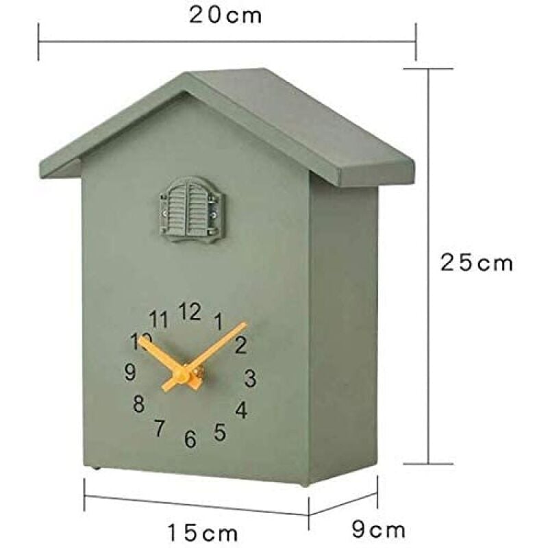 Mowze - Horloge Coucou Moderne, Birdsong Carillons Inspiré Design Horloge Murale pour Salon Enfants Chambre Cuisine Bureau Home Decor Décoration