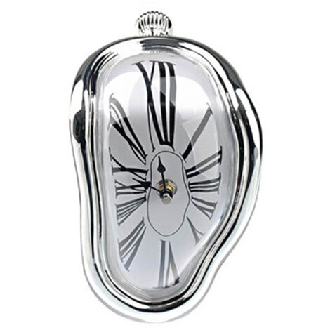 Horloge Courbe, Horloge de Fusion, Surréaliste Salvador Dali Style Horloge, Bureau à Domicile Étagère de Table, Drôle Cadeau Créatif, Horloge à Chiffres Romains, Pendule Quartz
