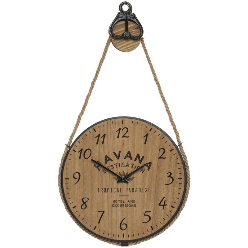 Horloge poulie Cuba D40cm Atmosphera créateur d'intérieur