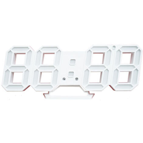 Horloge d'Alarme Numérique Nordique Murale Suspendue de Table Snooze Calendrier et Thermomètre Électronique