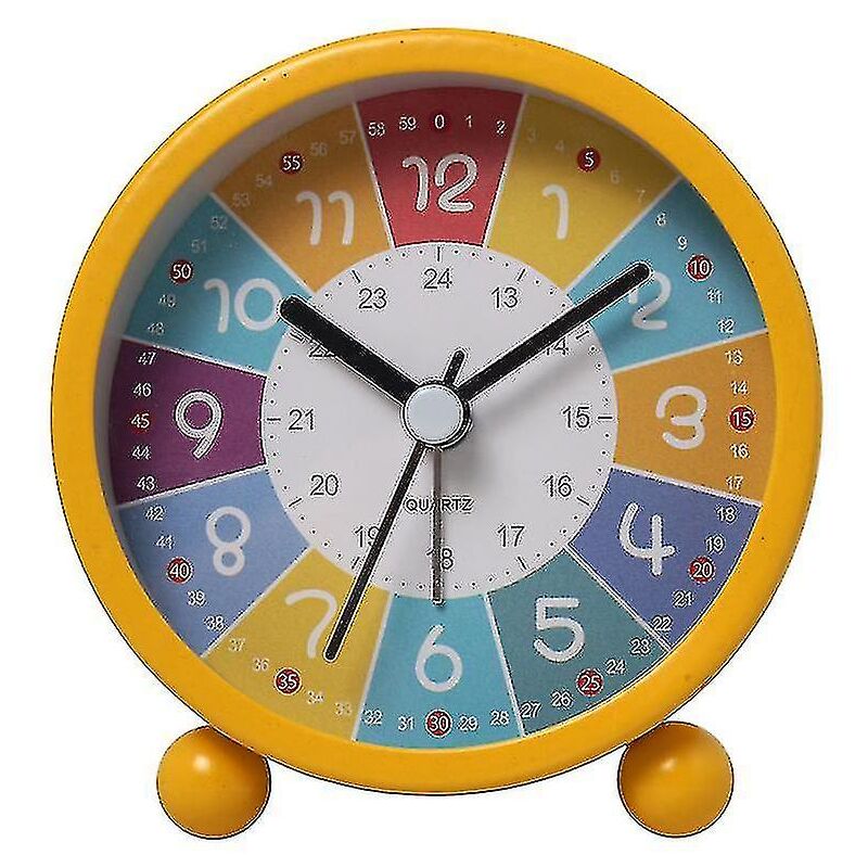 Horloge d'apprentissage pour enfants - Horloge d'enseignement indiquant l'heure - Horloge murale pour chambre d'enfant - Décoration murale pour