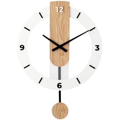 Horloge De Balançoire en Bois, l'horloge De Suspension Numérique Romaine en Bois, Adaptée Au Salon Décoratif, Cuisine, Chambre, Bureau