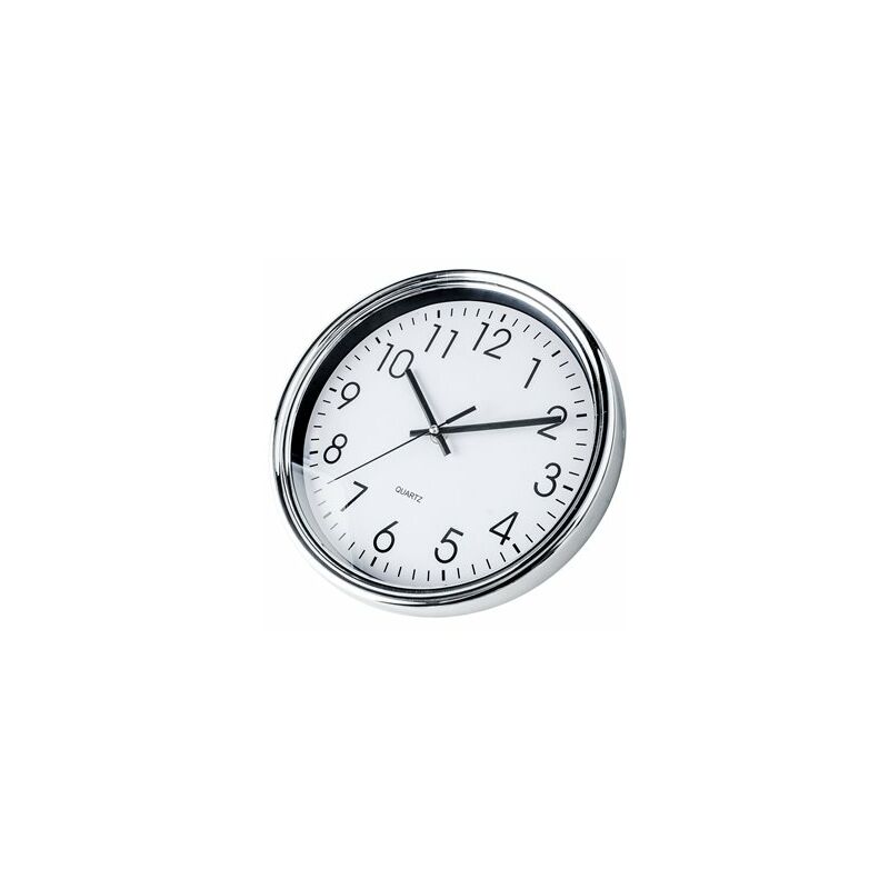 Kuken - Horloge de cuisine blanche/chromée ronde 25cm küken