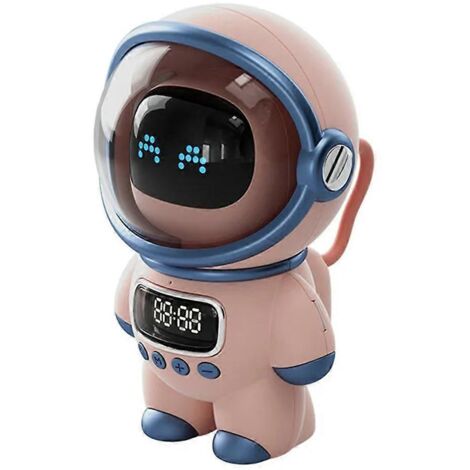 Horloge de table stéréo portable Smart Astronaut Bluetooth rose