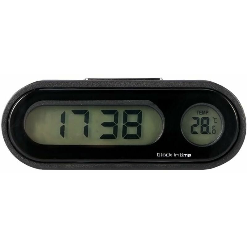 Horloge de Voiture, Horloge numérique de Voiture avec thermomètre Horloge de Tableau de Bord de véhicule Mini (Car Digital Clock Thermometer)