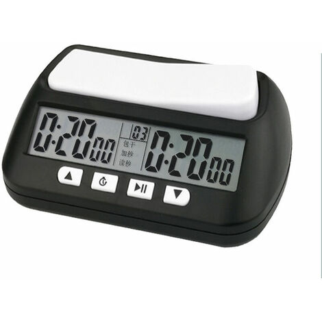 Horloge d'échecs professionnelle jeu de société électronique compétition compteur horaire compte à rebours Compact,noir Dontodent