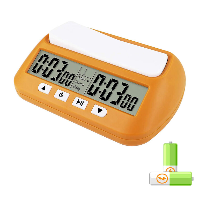 Lifcausal - Horloge d'échecs professionnelle portable multifonction 3 en 1 Minuterie d'échecs numérique Minuterie de jeu