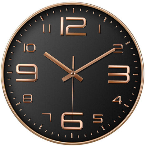 Horloge Décorative Contemporaine 30cm de Diamètre - Mécanisme Quartz Silencieux - Idéale pour Salon, Bureau ou Chambre