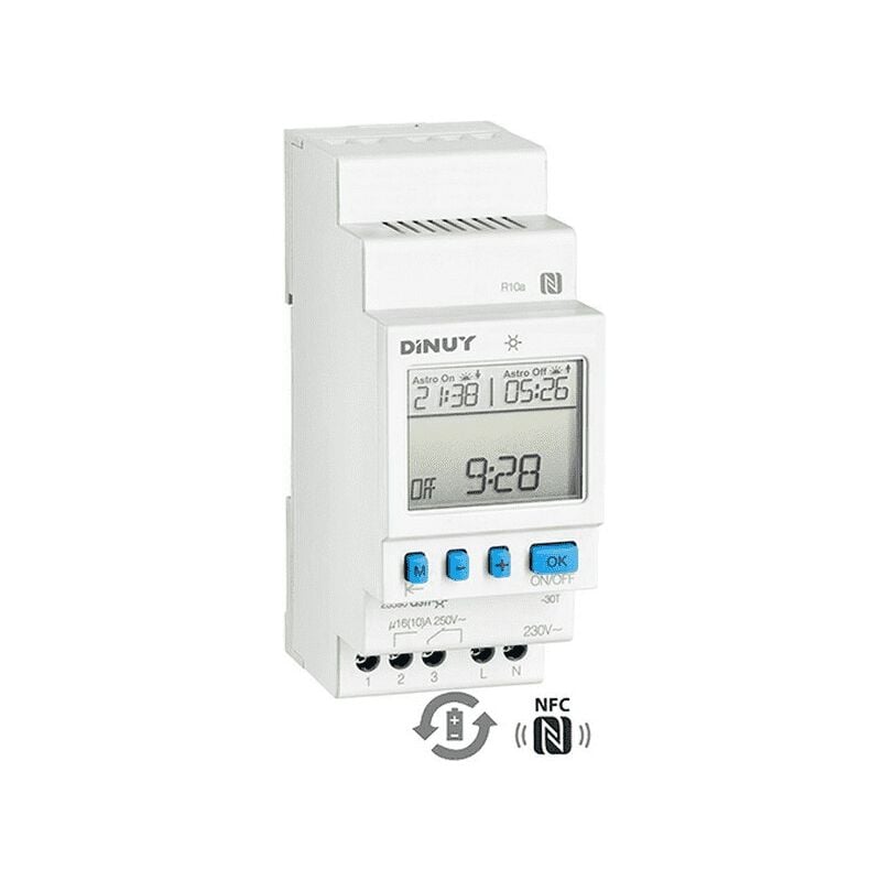 Horloge digitale hebdomadaire astronomique Dinuy 1