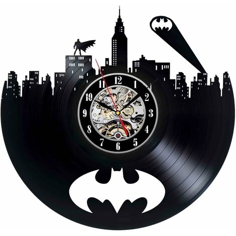 Horloge Disque Vinyle Cadeau de Noël Vintage Unique Batman