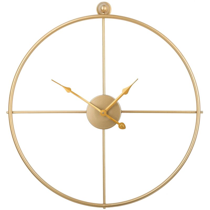 Horloge au Style Minimaliste en Acier Doré Décoratif et Sans Chiffre pour Intérieur Moderne et Glamour Beliani