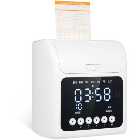 Horloge électronique avec 100 cartes de calendrier recto-verso mensuelles et hebdomadaires et 2 boîtes à ruban