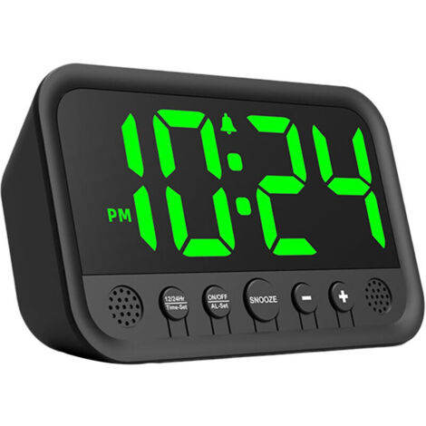 Horloge Électronique de Chevet à Écran LED - Solution Simple et Efficace pour un Réveil Garanti - Ajustements Personnalisables du Volume et de la Lumière
