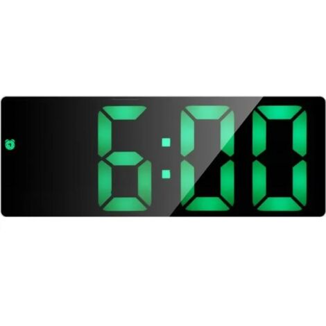 Horloge électronique - LED Silencieux - Réveil à commande vocale - Batterie rechargeable - Design contemporain