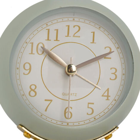 Horloge Électronique Silence Enfant Métal Design Européen Cadre Émaillé Vert Clair 230g