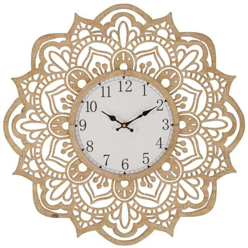 Horloge en mdf Carving 60 x 4.5 cm