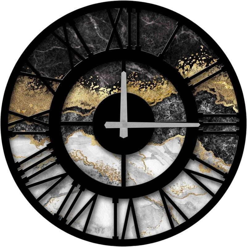 Horloge en mdf marbures 52 cm