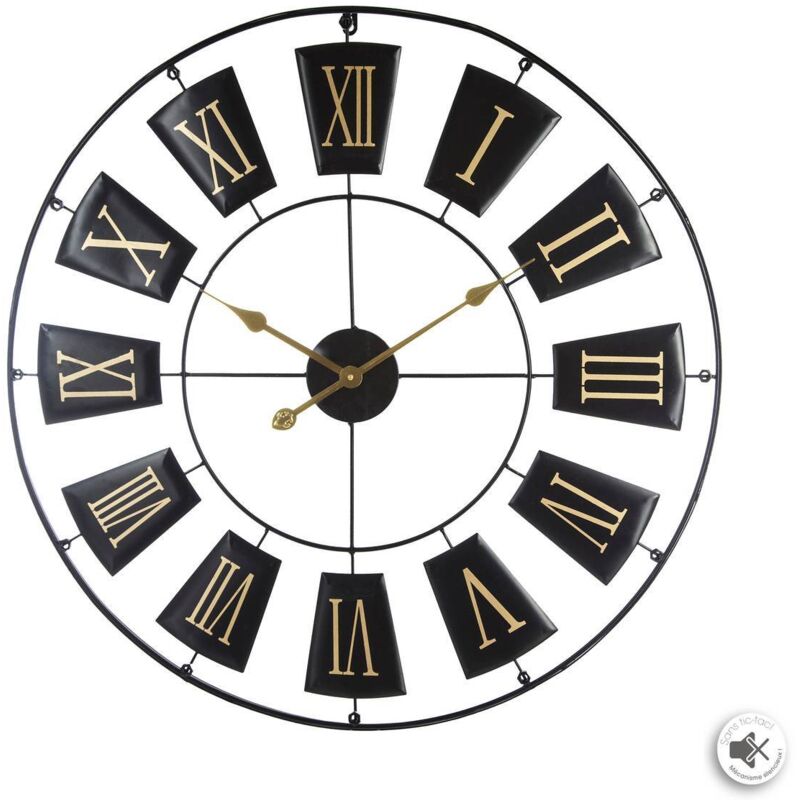 Atmosphera - Horloge métal D76 noir