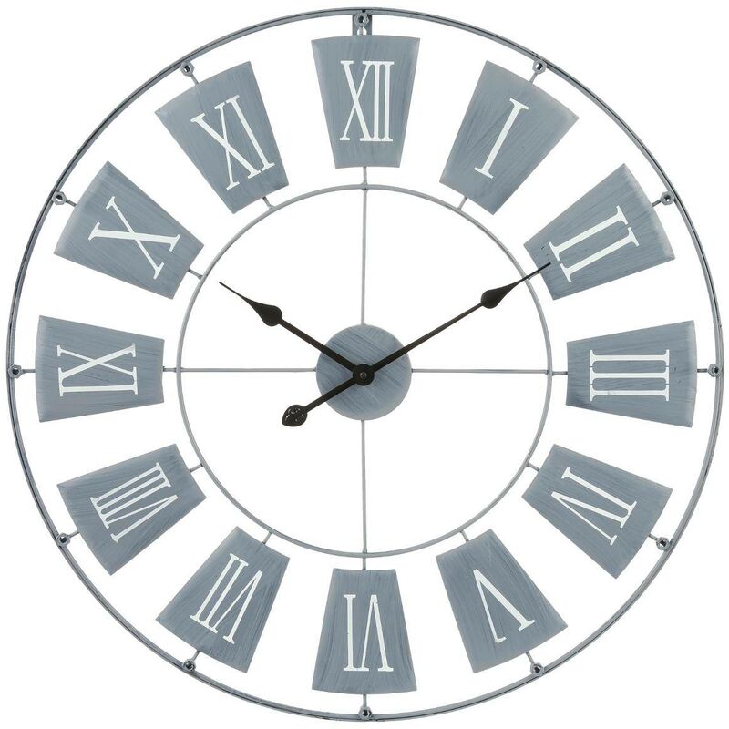 Horloge grise gris D76cm - Atmosphera créateur d'intérieur