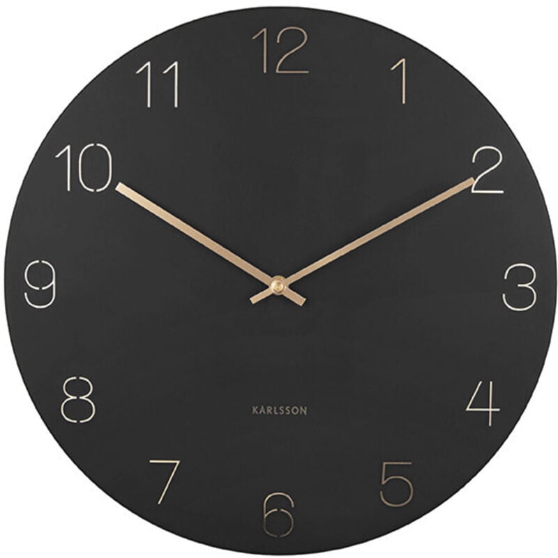 Horloge en métal chiffres gravés Charm