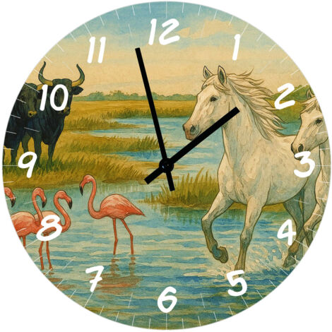 Horloge en verre camargue 29 cm