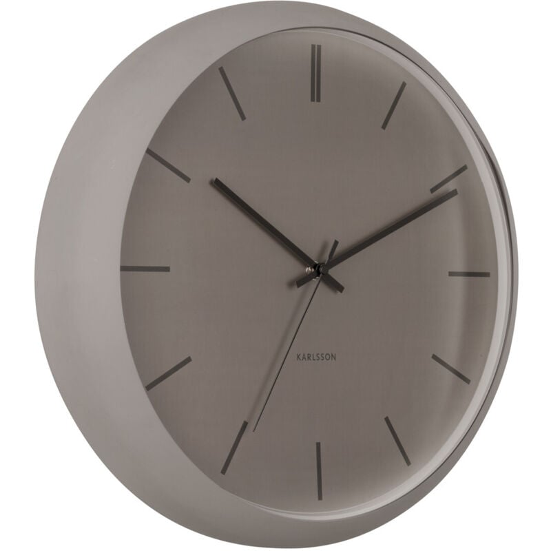 Horloge ronde en métal Nirvana Globe 40 cm Gris foncé
