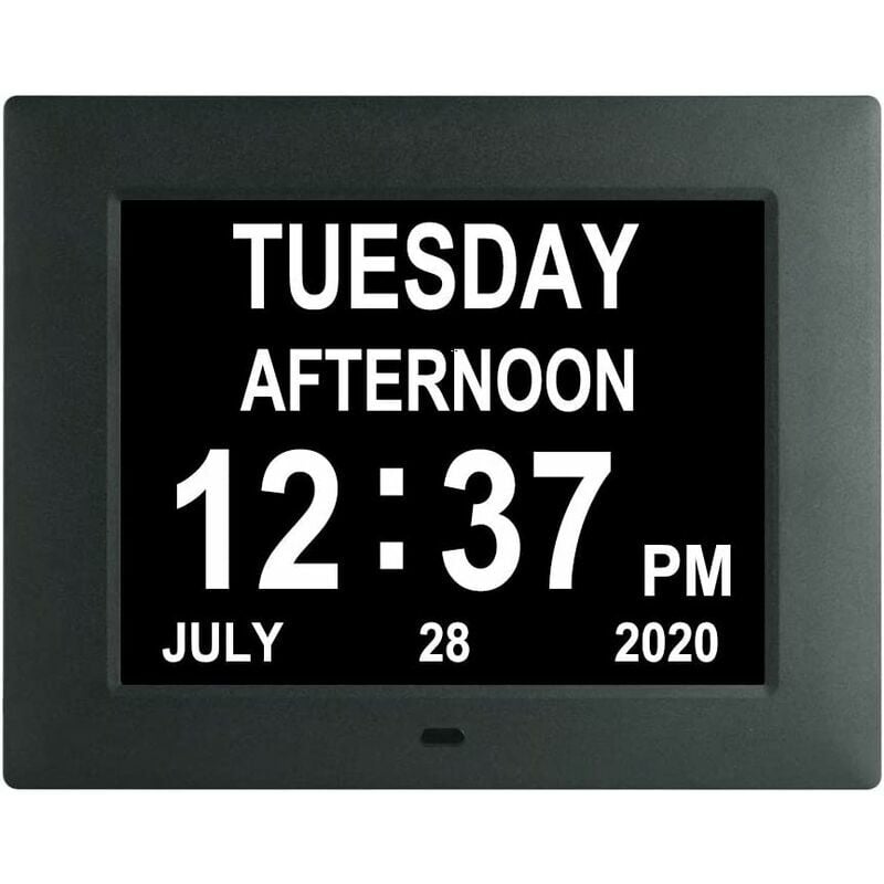 Horloge Horloge numérique avec calendrier de jour extra large non abrégé jour date heure démence horloges pour personnes âgées malvoyantes perte de