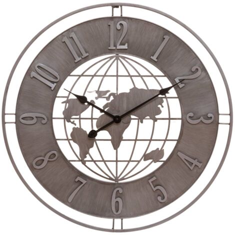 Horloge Isac gris ardoise D68cm - Atmosphera créateur d'intérieur - Gris foncé
