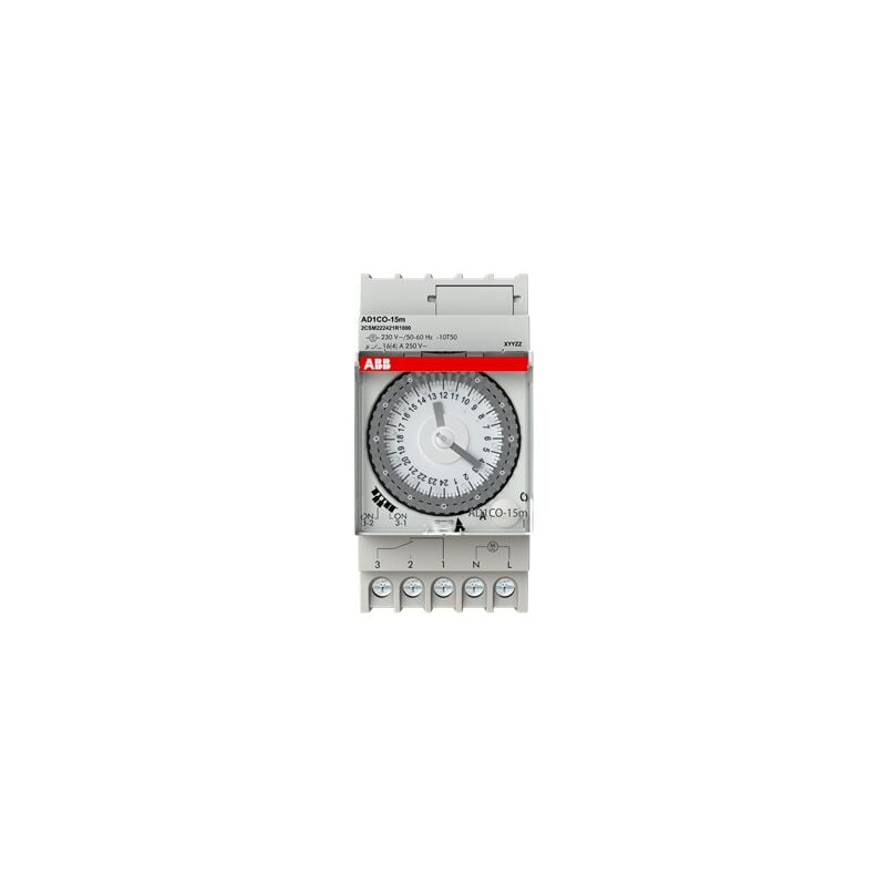 ABB - Horloge Journalière AD1CO 15 minutes 2CSM222421R1000 T222421