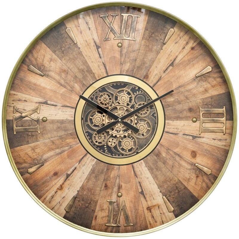 Atmosphera - Horloge Keane marron D80cm créateur d'intérieur