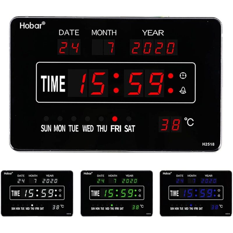Horloge led horloge numérique grande horloge murale, 220V lcd horloge de table Numérique Horloge murale, horloge murale avec Heure / Date /