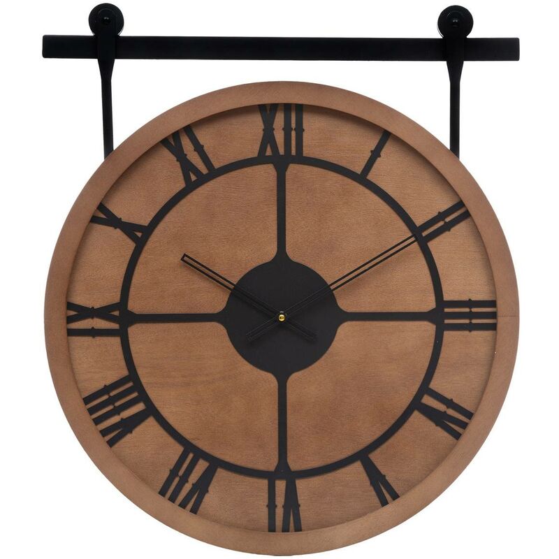 Atmosphera - Horloge Loris en bois & métal D60cm créateur d'intérieur