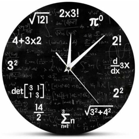 Horloge, Mathématiques Horloge Murale Mathématiques Horloge Graduation Cadeau Enfants Formule Mathématiques Symboles Horloge Décoration De La Chambre Décoration Murale Salon Horloge & Horlog