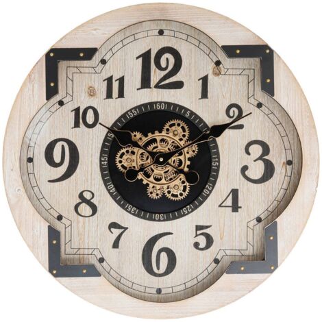 Horloge Mckenzie beige D63cm - Atmosphera créateur d'intérieur