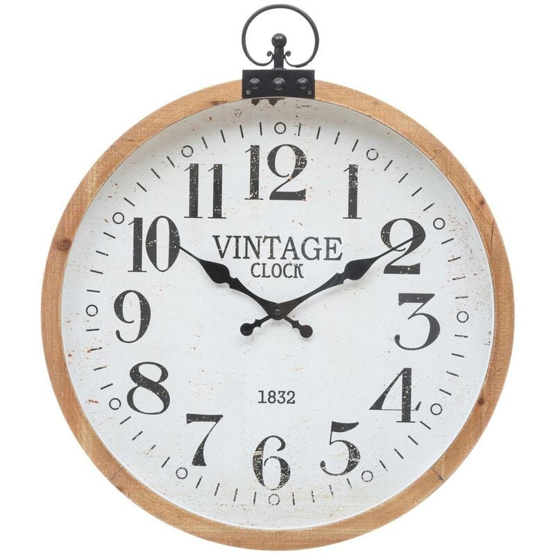 Atmosphera - Horloge Yago en bois & métal D57cm créateur d'intérieur
