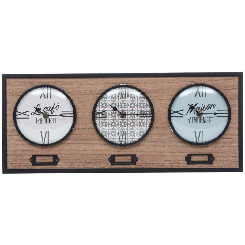Atmosphera - Set de 3 horloges Natalino en métal 48x20cm créateur d'intérieur